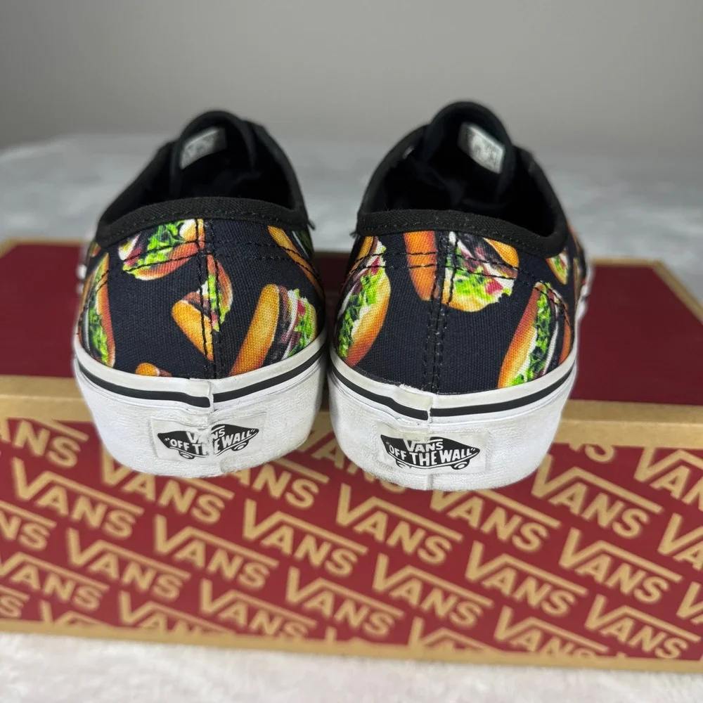 Vans Authentic Late Night Pack Hamburger Black Skate Shoes Men's 4.5 Women 6